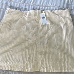American Eagle Outfitters Tan Ribbed Mini Skirt